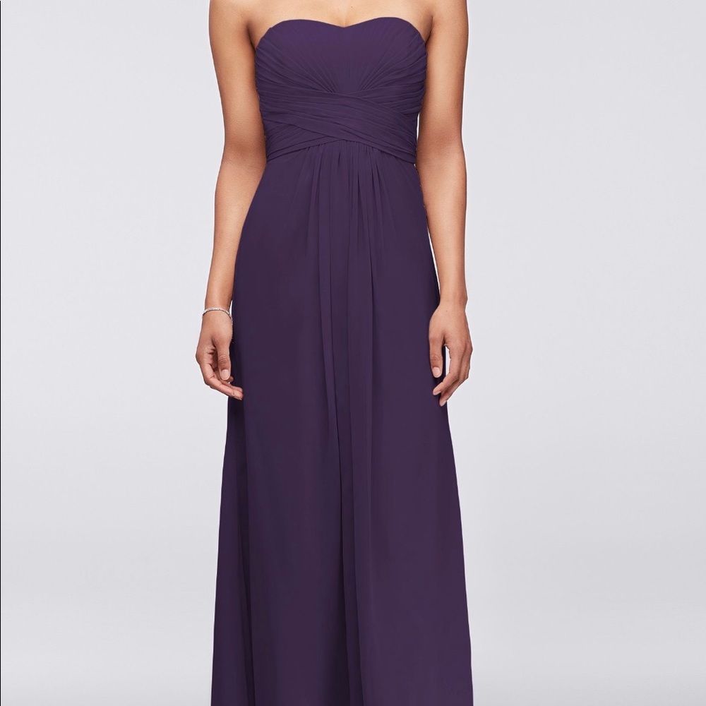 David’s Bridal bridesmaid dress size 6 lapis